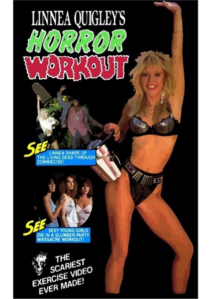 Linnea Quigley'nin Korku Egzersizi Tablo Ahşap Poster Dekoratif