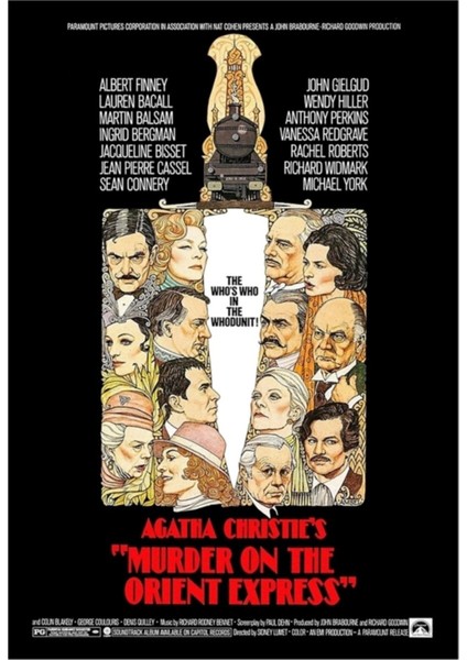 Murder On The Orient Express (1974) Tablo Ahşap Poster Dekoratif