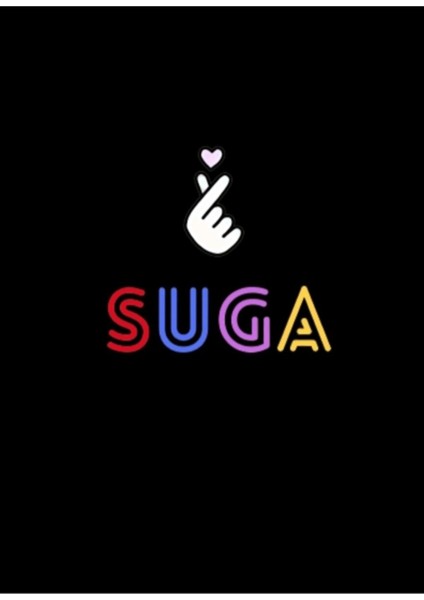 Korean Heart Suga Dynamite (Sevgililer Günü Hediyesi) Tablo Ahşap Poster Dekoratif KOD37