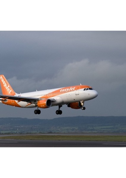 Airbus A319 (Easyjet) Tablo Ahşap Poster Dekoratif
