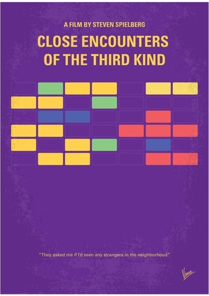 NO353- Encounters Of The Thırd Kınd Tablo Ahşap Poster Dekoratif