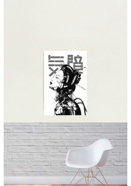 Cyberpunk Girl Vaporwave Estetik Tablo Ahşap Poster Dekoratif
