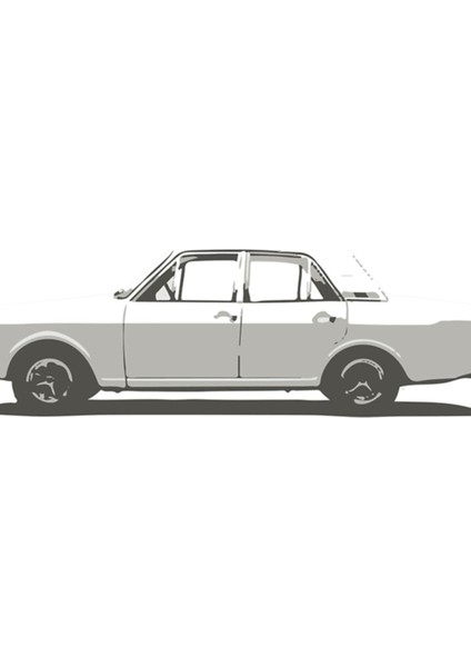 Ford Cortina Mk2 Klasik Tablo Ahşap Poster Dekoratif