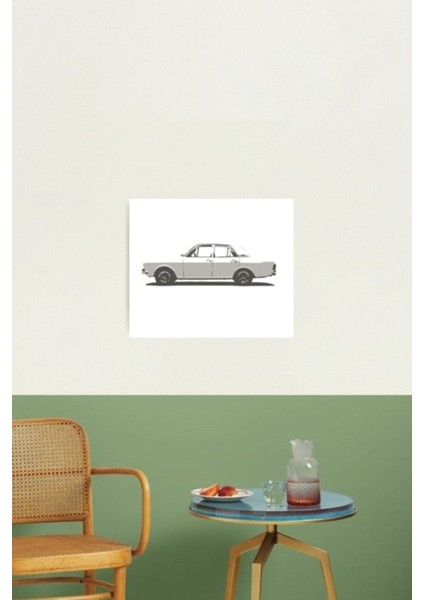 Ford Cortina Mk2 Klasik Tablo Ahşap Poster Dekoratif fiyatları