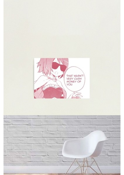 O Senin Paran Çok Değildi (Pembe) Tablo Ahşap Poster Dekoratif