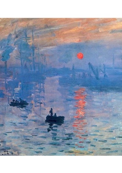 Claude Monet, Izlenim, Gündoğumu. Tablo Ahşap Poster Dekoratif