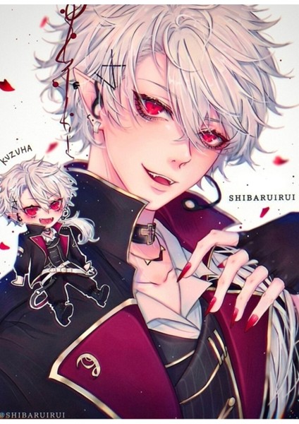 Kuzuha Nijisanji Vtuber Tablo Ahşap Poster Dekoratif