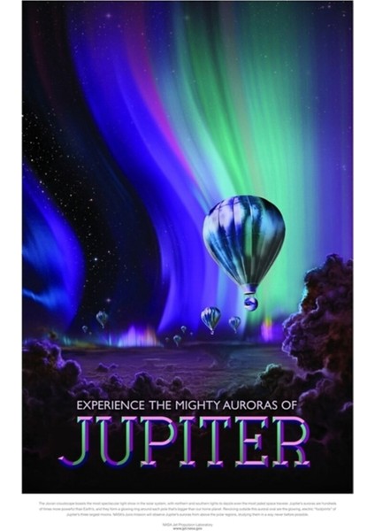 Nasa Uzay Turizmi Posterleri: Jüpiter Tablo Ahşap Poster Dekoratif