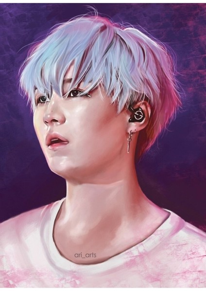 Bts Temalı 16 Numaralı Tablo Ahşap Poster Dekoratif KOD6107
