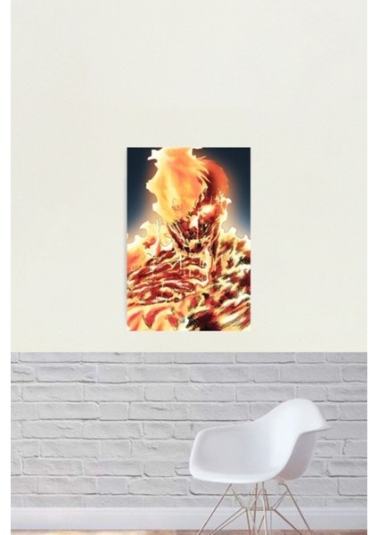 Fire Punch Manga Agni Renkli Tablo Ahşap Poster Dekoratif fiyatları