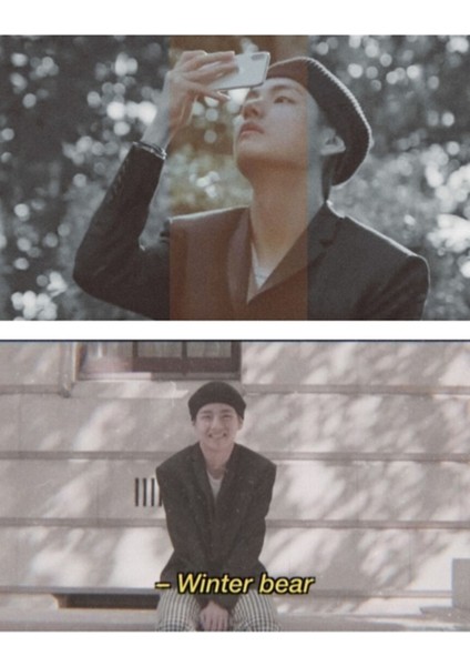 Bts V Kış Ayısı Tablo Ahşap Poster Dekoratif KOD3656