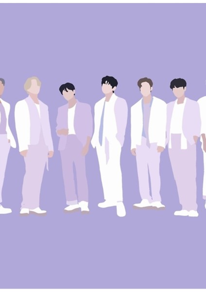 Bts Film Çıkışı Dijital Çizim Tablo Ahşap Poster Dekoratif KOD1145