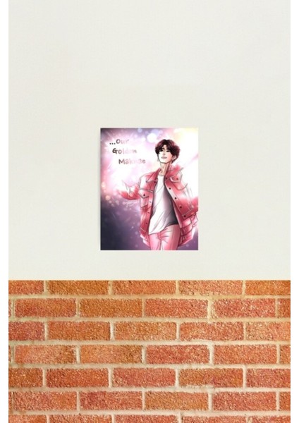 Altın Maknae'miz - Doğum Günün Kutlu Olsun, Jeon Jungkook Tablo Ahşap Poster Dekoratif fiyatları