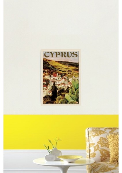 Seyahat Posteri 01 - Lapta, Kıbrıs Tablo Ahşap Poster Dekoratif fiyatları