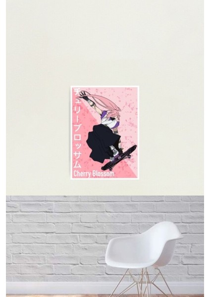 Sk8 Sonsuzluk - Kiraz Çiçeği - Kaoru Sakurayashiki Tablo Ahşap Poster Dekoratif fiyatları