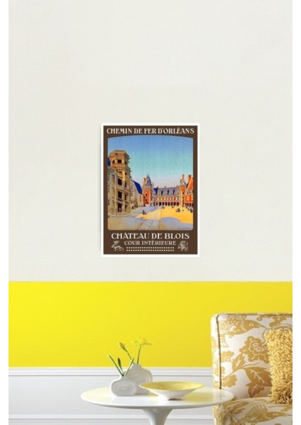 Chateau De Blois Fransa Seyahat Tablo Ahşap Poster Dekoratif fiyatları