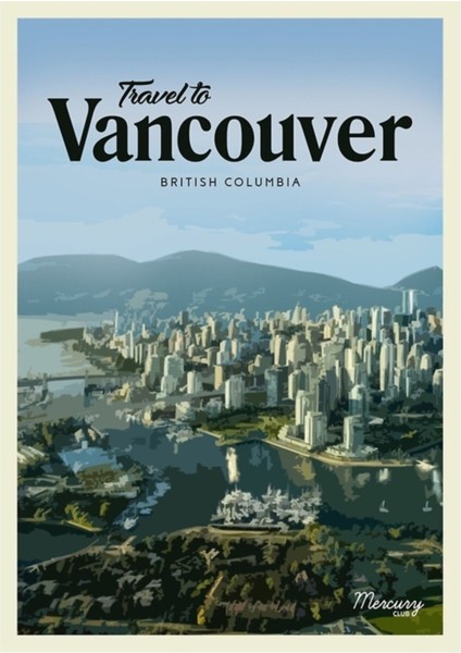Vancouver Tablo Ahşap Poster Dekoratif