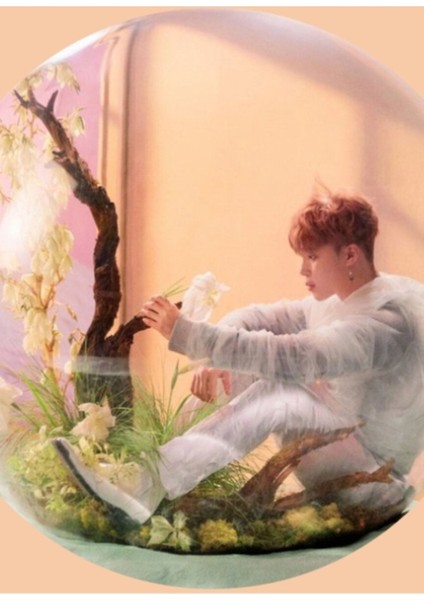 Jimin Bts Balon Tablo Ahşap Poster Dekoratif KOD3631