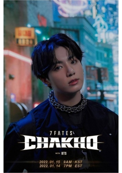 Bts Jungkook 7 Fates Chakho Tablo Ahşap Poster Dekoratif KOD1434