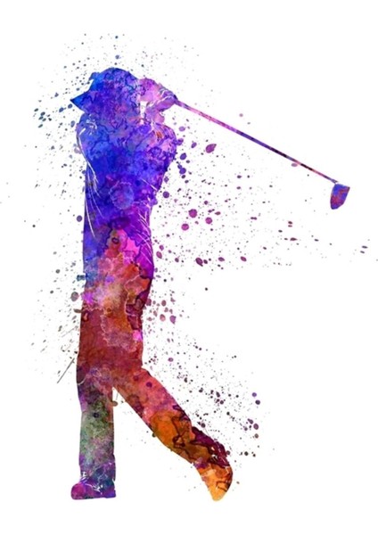 Adam Golfçü Salıncak Siluet Tablo Ahşap Poster Dekoratif