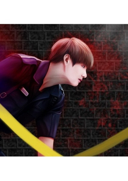 Bts - Cop Tae Tablo Ahşap Poster Dekoratif KOD4184