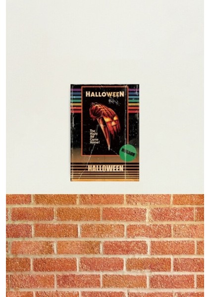 Cadılar Bayramı 1978 Vhs Korku Film Posteri Tablo Ahşap Poster Dekoratif