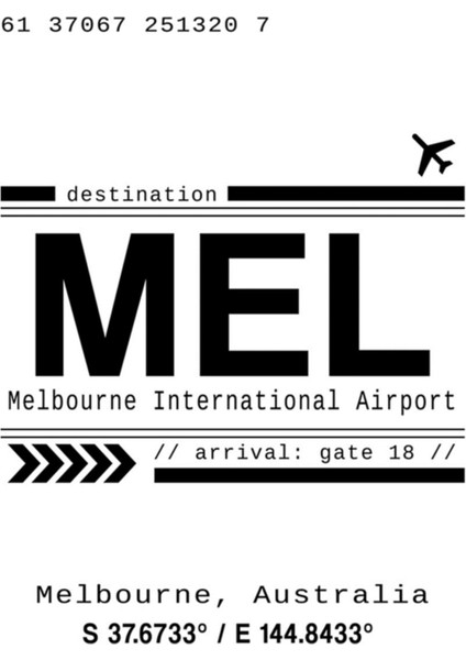 Melbourne, Avustralya Uluslararası Havaalanı Baskı Tablo Ahşap Poster Dekoratif