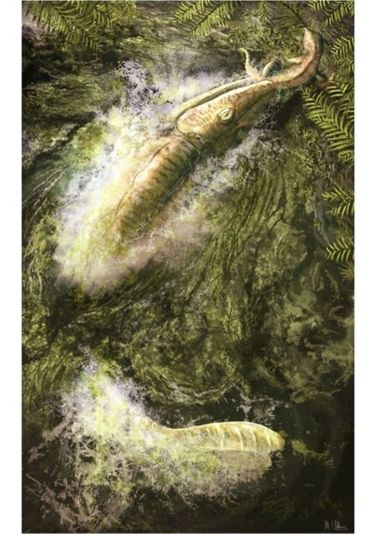 Mastodonsaurus Tablo Ahşap Poster Dekoratif