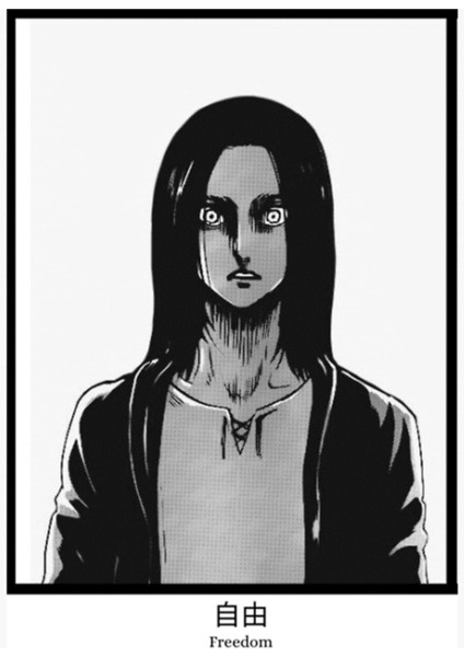 Eren Jaeger (Titan'a Saldırı) - Freedom Tablo Ahşap Poster Dekoratif