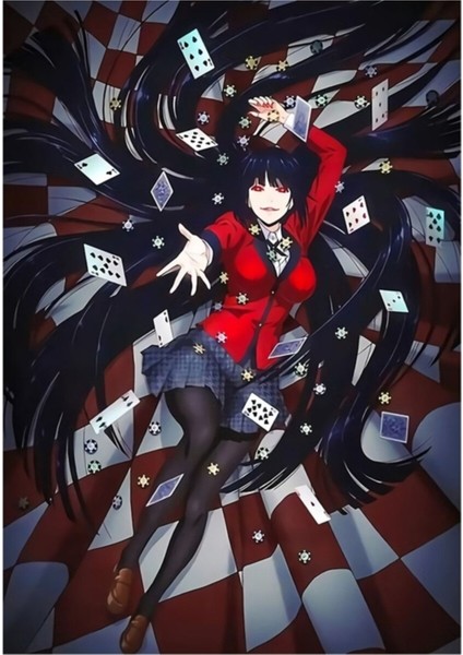 Kakegurui Poster Tablo Ahşap Poster Dekoratif