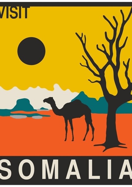Somali Tablo Ahşap Poster Dekoratif