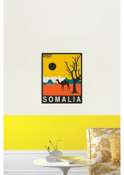 Somali Tablo Ahşap Poster Dekoratif