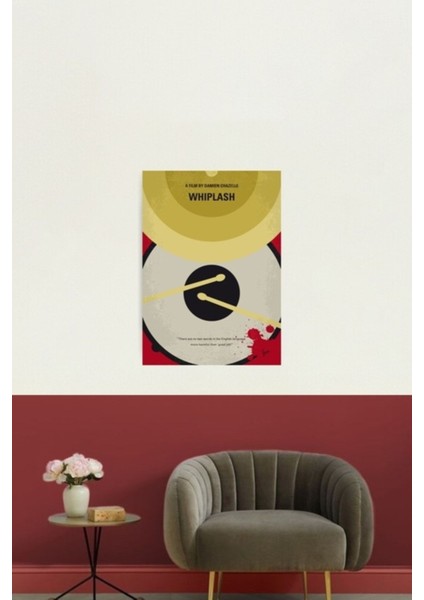 NO761- Whiplash Minimal Film Afişi Tablo Ahşap Poster Dekoratif