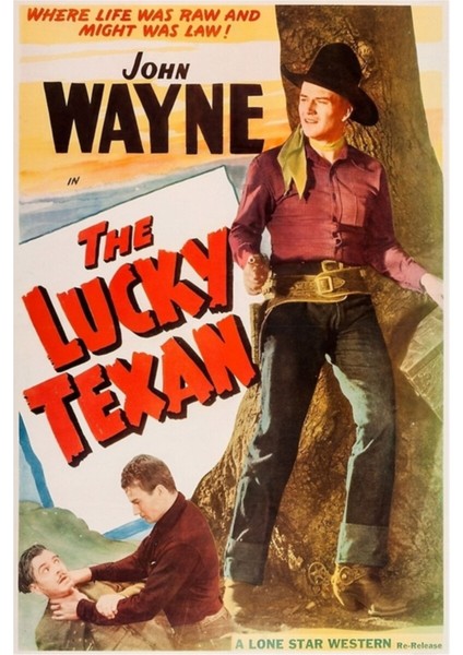 John Wayne The Lucky Texan (1934) Western Film Poster Tablo Ahşap Poster Dekoratif
