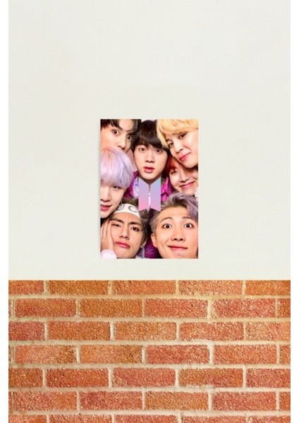Bts Grup Posteri - Kpop - Ot7 Tablo Ahşap Poster Dekoratif KOD1139