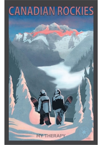 Retro Kar Tahtası Terapisi Tablo Ahşap Poster Dekoratif