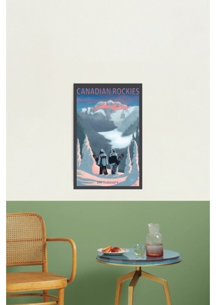 Retro Kar Tahtası Terapisi Tablo Ahşap Poster Dekoratif