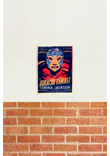 Vintage Meksika Sineması Simgeleri Lucha Libre Tablo Ahşap Poster Dekoratif
