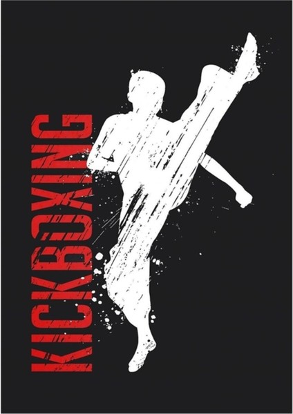 Kickboks Tablo Ahşap Poster Dekoratif