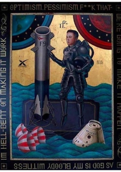 Elon Musk Cehennemi Işe Yaratmaya Kararlı Tablo Ahşap Poster Dekoratif