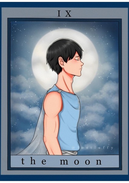 Kageyama Tobio Tarot Kartı: Ay Tablo Ahşap Poster Dekoratif