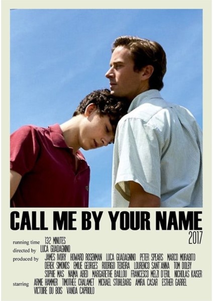 Call Me By Your Name Alternatif (8) Tablo Ahşap Poster Dekoratif