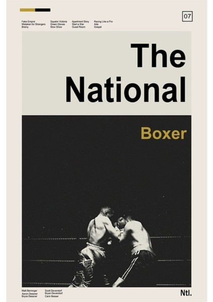 Ulusal - Boxer Tablo Ahşap Poster Dekoratif