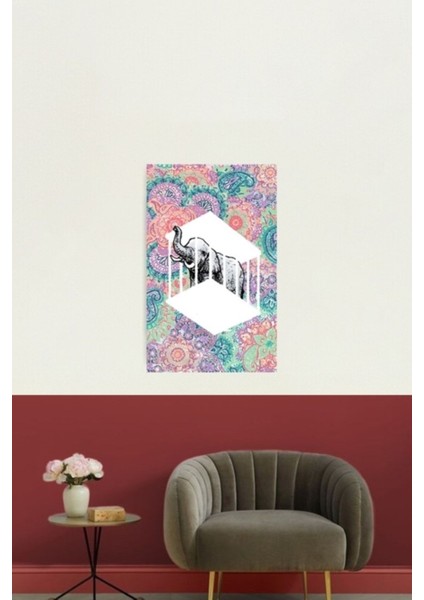 Kafes Fil Poster Tablo Ahşap Poster Dekoratif fiyatları