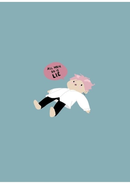 Bts Puns Koleksiyonu - Yalan Tablo Ahşap Poster Dekoratif KOD1330