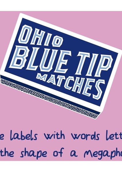 Ohio Mavi Uç - Megafon Tablo Ahşap Poster Dekoratif