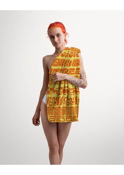 Renkli Etnik Desenli Plaj Deniz Havlusu fiyatları