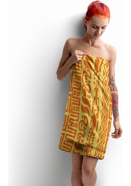 Renkli Etnik Desenli Plaj Deniz Havlusu modelleri