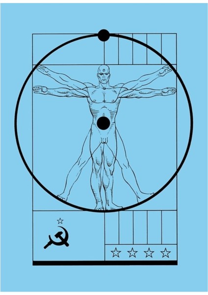 Vitruvian Manhattan Tablo Ahşap Poster Dekoratif