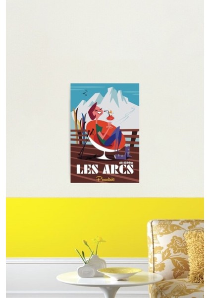 Les Arcs Poster Tablo Ahşap Poster Dekoratif